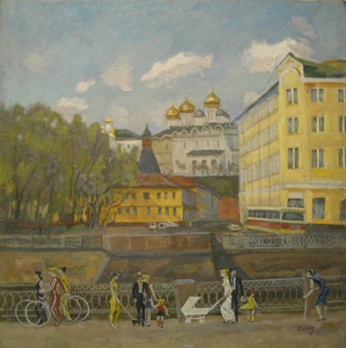 untitled; canvas, oil, 65x65 sm, 1985 year, collection