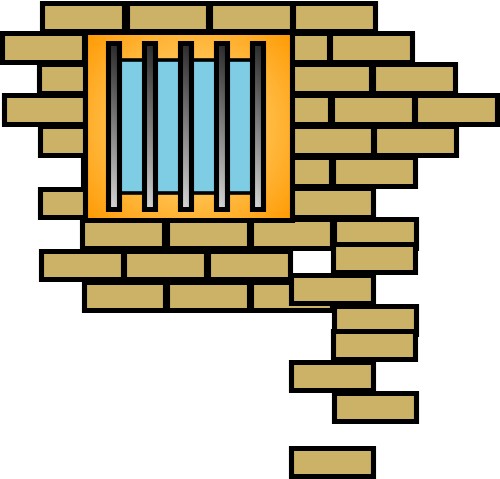 Jail; Prison, Bars, Window, Architecture