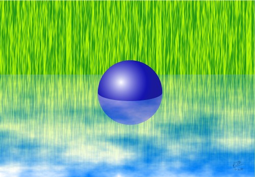 Floating ball; Ball, Float, Grass, Water