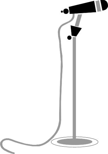Microphone and stand; Music