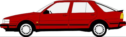 Large Rover hatchback; Car, Vehicle, Executive, Car, Vehicle, Mercedes, Red