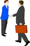 Two businessmen shaking hands, Business
