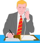 Businessman talking on phone, Business