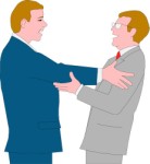 Two businessmen greeting each other, Business, views: 4447