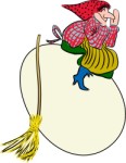 Witch on egg, Holidays