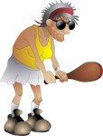 Old person playing tennis, Sport