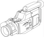 Outline drawing of a video camera, Technology, views: 11356