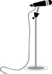 Microphone and stand, Music