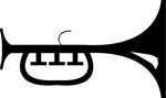 Stylised trumpet, Music, views: 4385